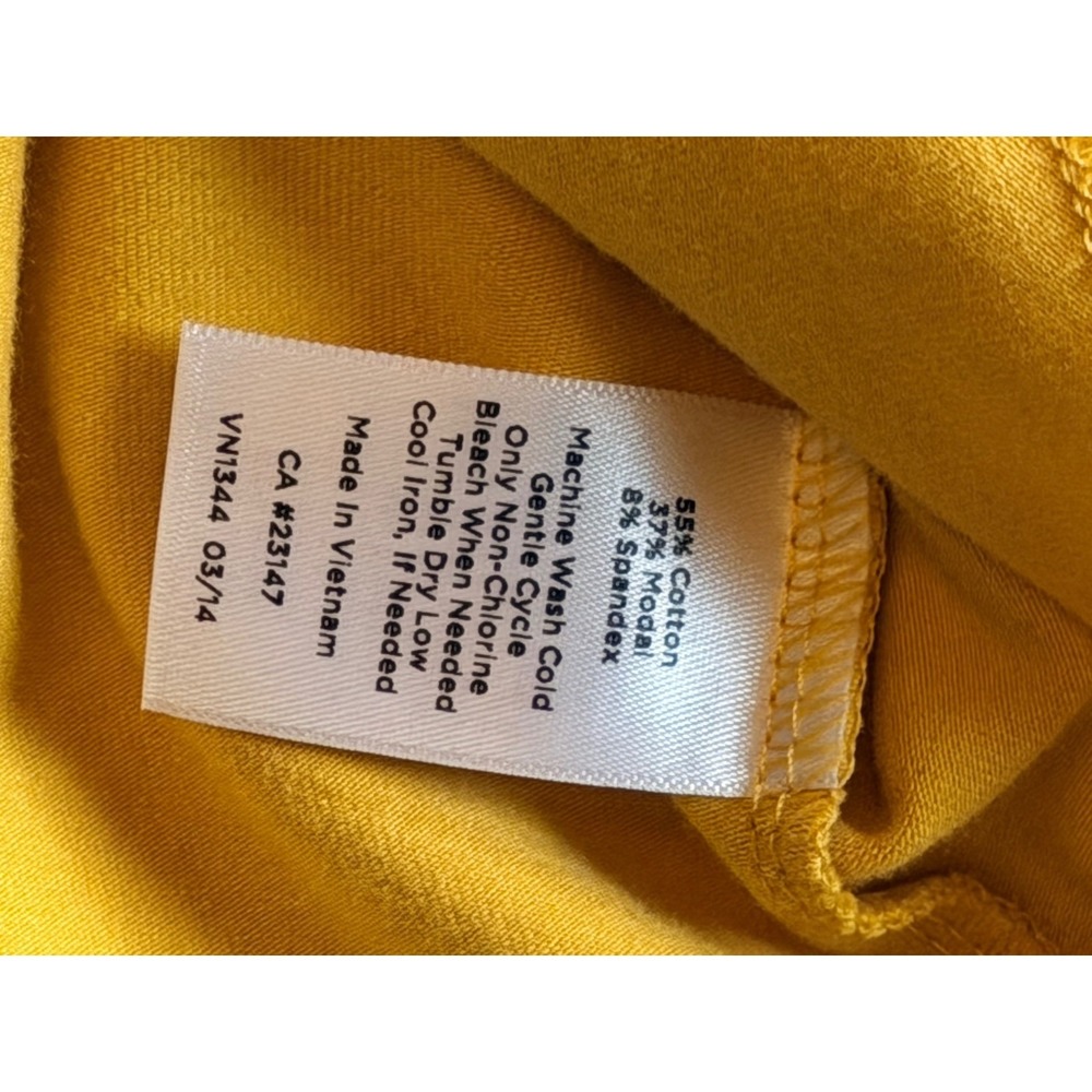 Talbots Womens Yellow Scoop Neck Cotton Modal Tank Top Size S VN1344 - Picture 5 of 6